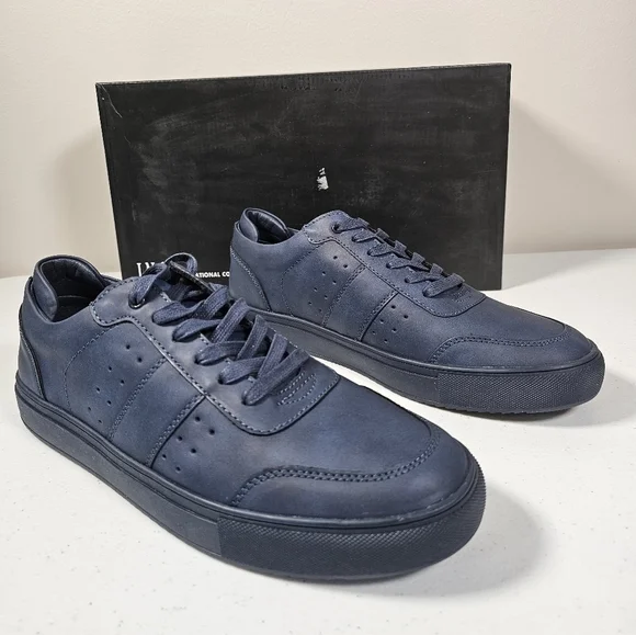 INC International Concepts Mens Zuri Low Top Sneaker Faux Suede Blue Size 9M NEW - Picture 15 of 16